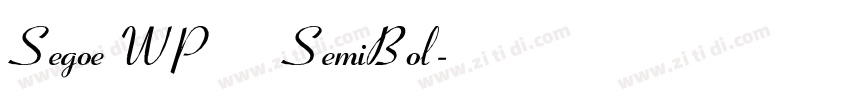 Segoe WP正黑體 SemiBol字体转换